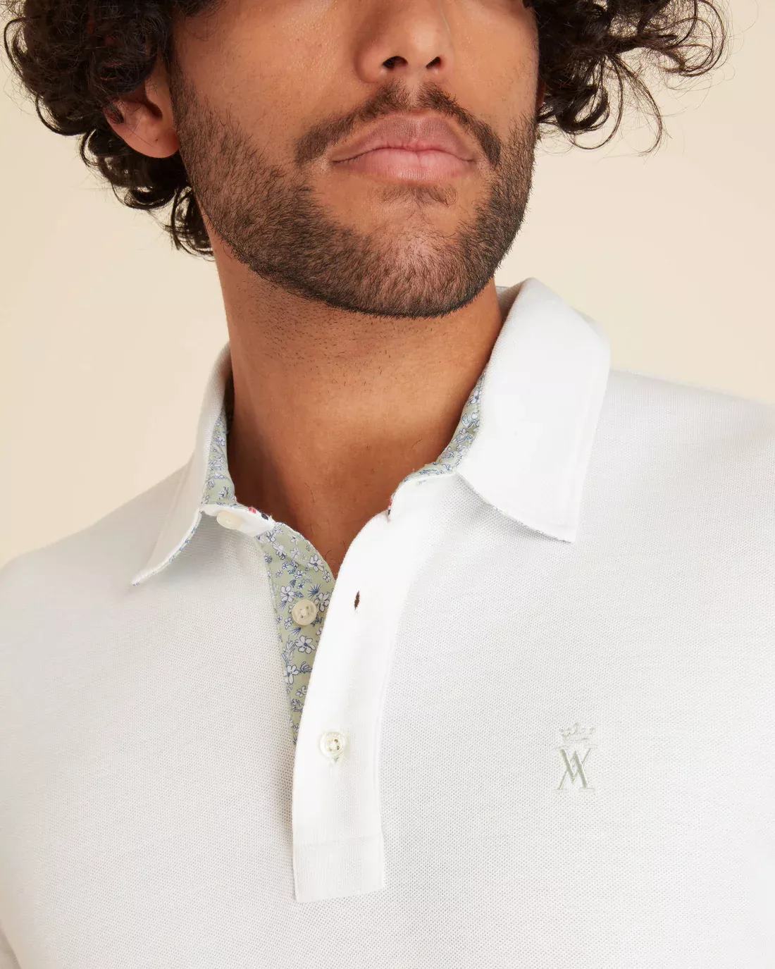Polo à Détails Imprimé
