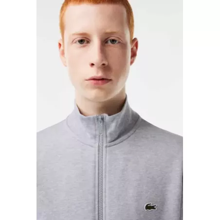 SWEATSHIRT JOGGER ZIPPÉ HOMME REGULAR FIT LACOSTE EN MOLLETON GRATTÉ