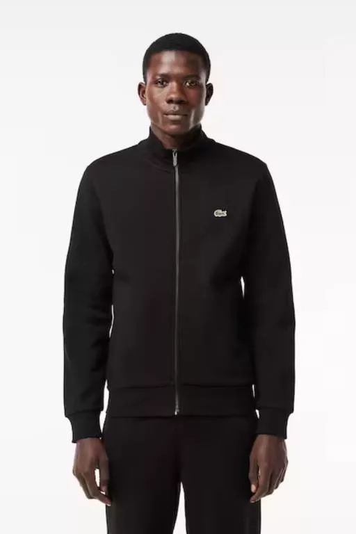 SWEATSHIRT JOGGER ZIPPÉ HOMME REGULAR FIT LACOSTE EN MOLLETON GRATTÉ