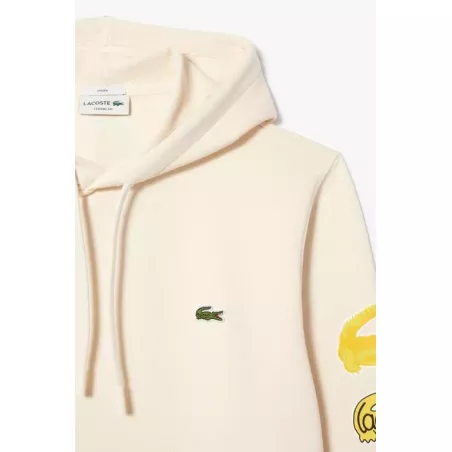 SWEATSHIRT À CAPUCHE AVEC CROCODILES CONTRASTÉS