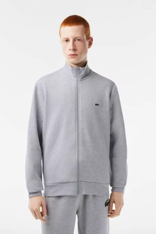 SWEATSHIRT JOGGER ZIPPÉ HOMME REGULAR FIT LACOSTE EN MOLLETON GRATTÉ