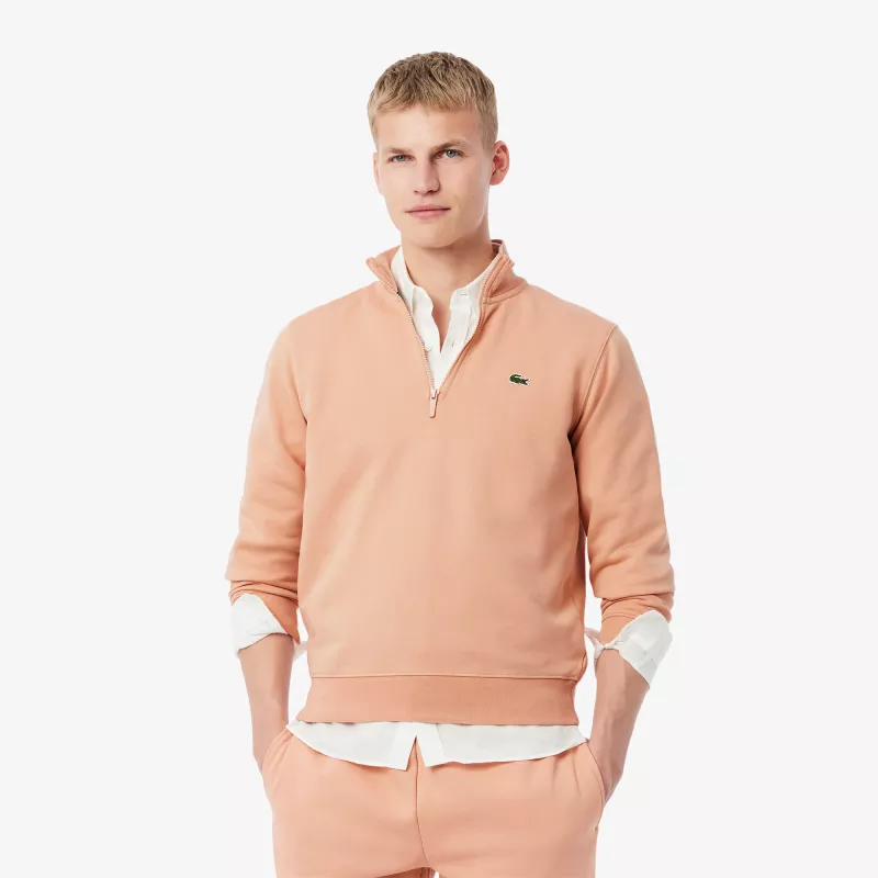 Sweatshirt col montant zippé molleton
