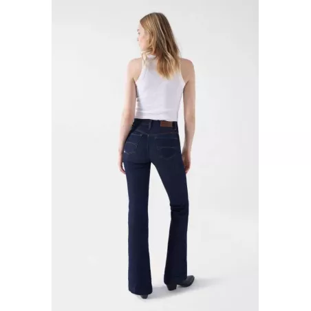 JEAN DESTINY PUSH UP FLARE AVEC BOUTON DORÉ