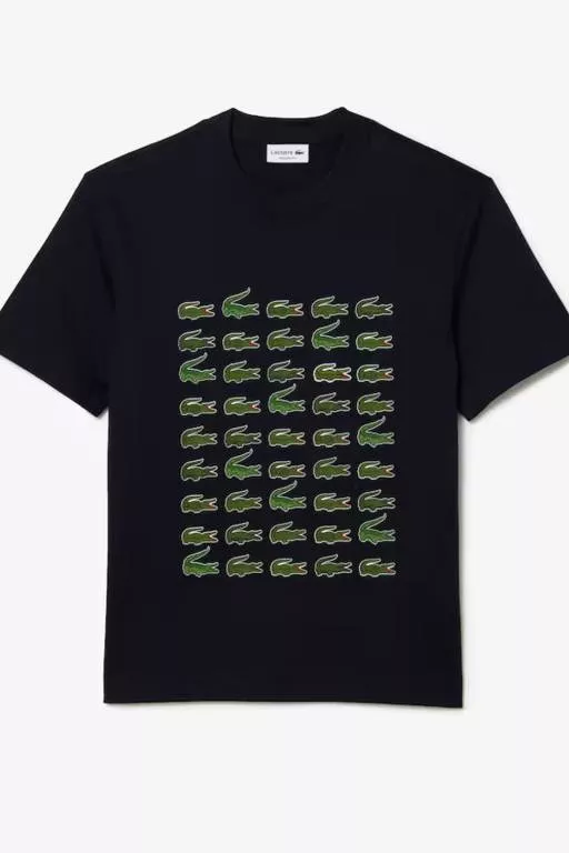 T-SHIRT RELAXED FIT AVEC CROCODILES ICONIQUES