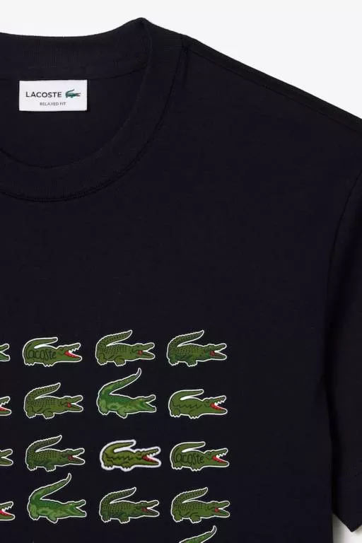 T-SHIRT RELAXED FIT AVEC CROCODILES ICONIQUES