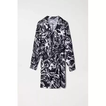 ROBE SATINÉE À IMPRIMÉ FLEURI