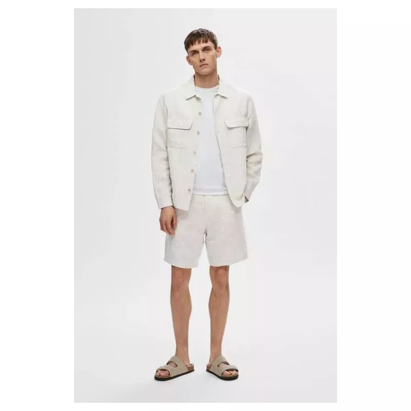 SLHMADS-LINEN OVERSHIRT LS NOOS