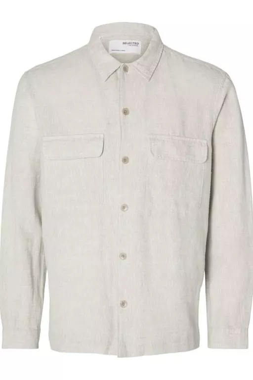 SLHMADS-LINEN OVERSHIRT LS NOOS