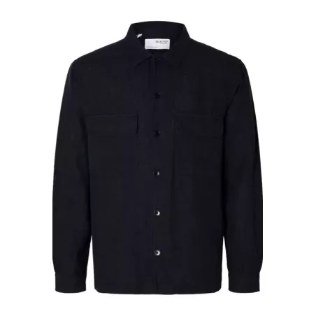 SLHMADS-LINEN OVERSHIRT LS NOOS