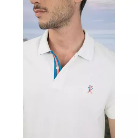 PIBO M SS BICOLOR LOGO POLO