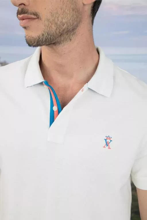 PIBO M SS BICOLOR LOGO POLO