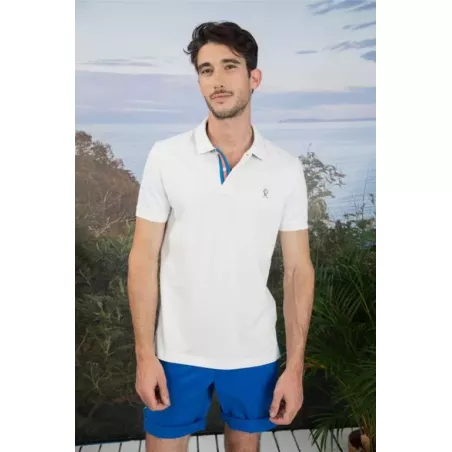 PIBO M SS BICOLOR LOGO POLO