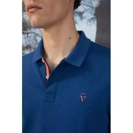 PIBO M SS BICOLOR LOGO POLO