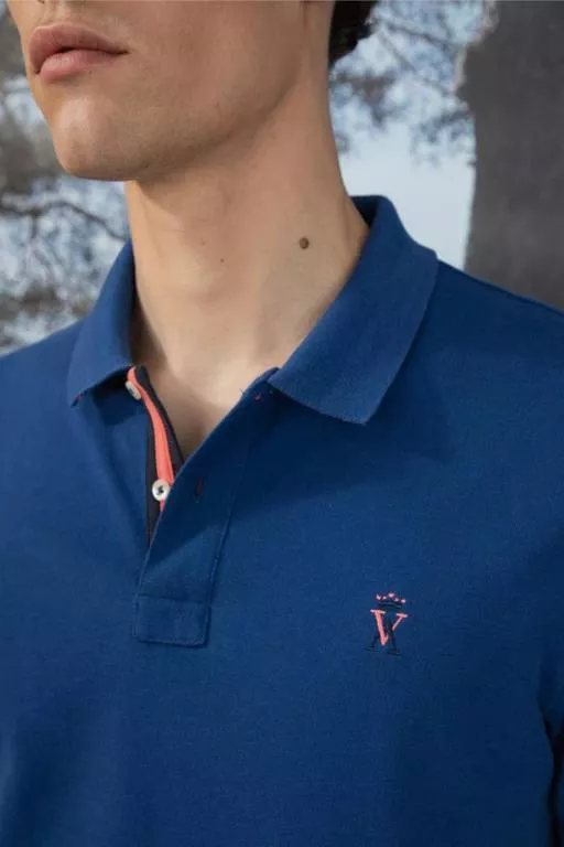 PIBO M SS BICOLOR LOGO POLO