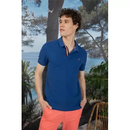 PIBO M SS BICOLOR LOGO POLO