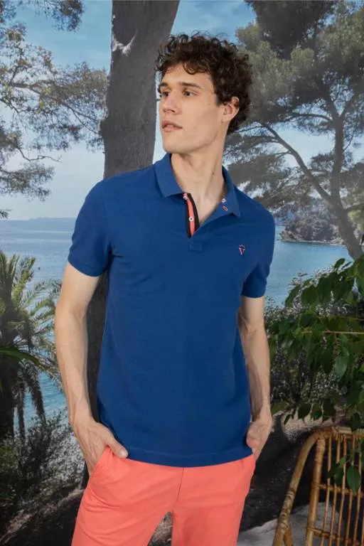 PIBO M SS BICOLOR LOGO POLO