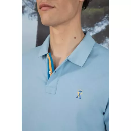 PIBO M SS BICOLOR LOGO POLO