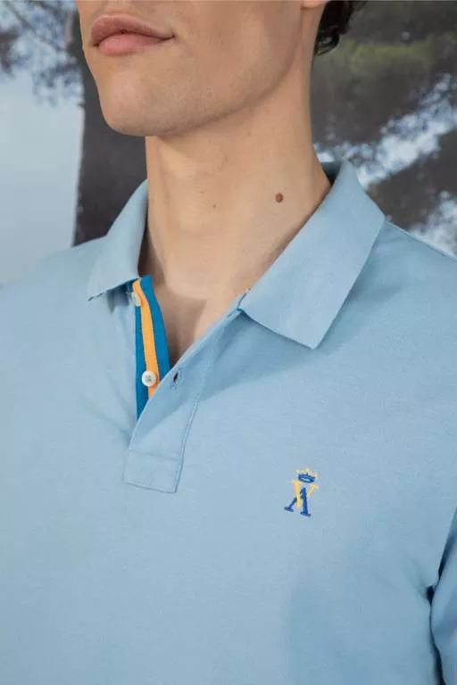 PIBO M SS BICOLOR LOGO POLO