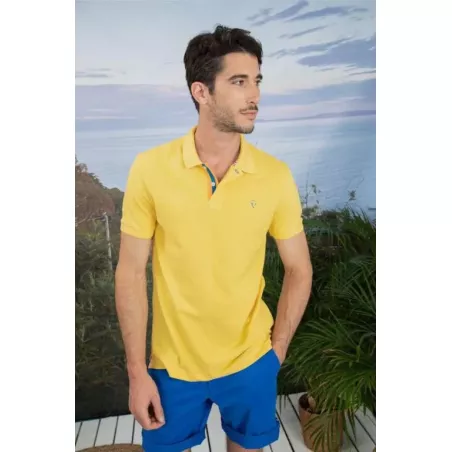 PIBO M SS BICOLOR LOGO POLO