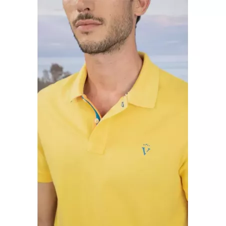 PIBO M SS BICOLOR LOGO POLO