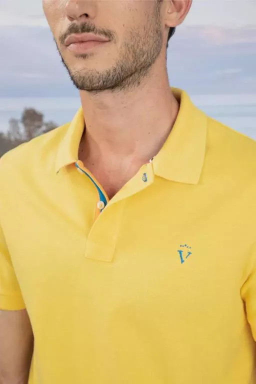 PIBO M SS BICOLOR LOGO POLO