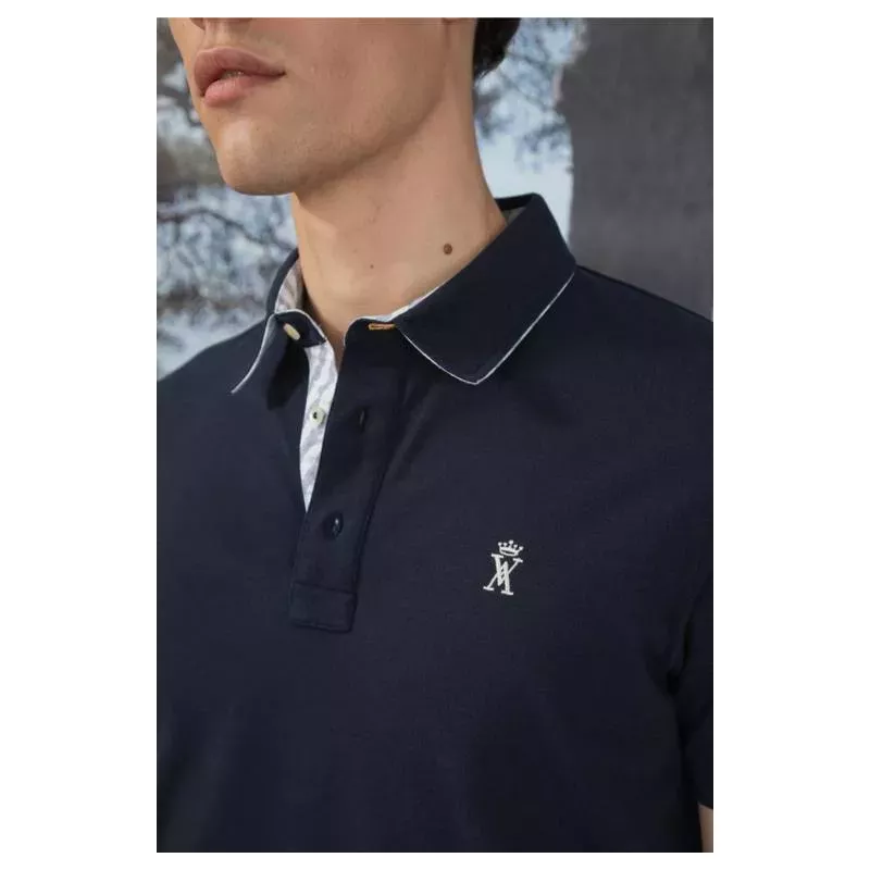 PETERSHAM2 M STRIPED DET POLO