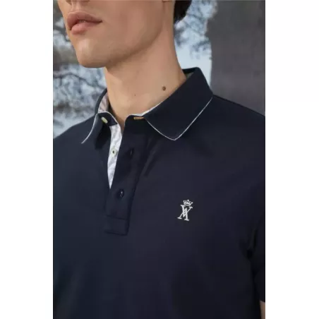 PETERSHAM2 M STRIPED DET POLO