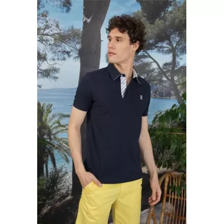 PETERSHAM2 M STRIPED DET POLO