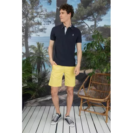 PETERSHAM2 M STRIPED DET POLO