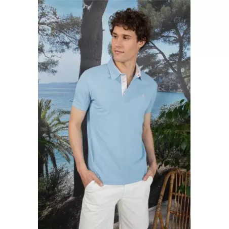 PETERSHAM2 M STRIPED DET POLO