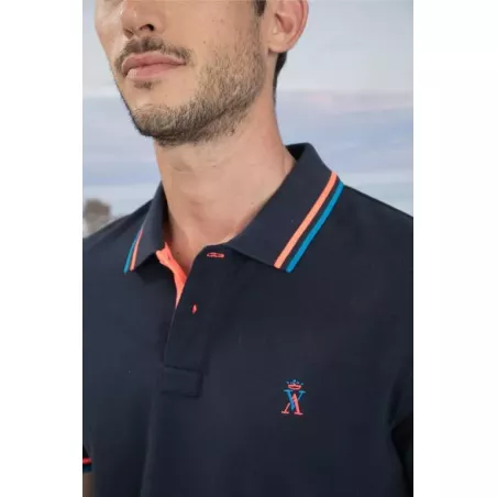 PHIO M SS POLO WITH FLUO LOGO