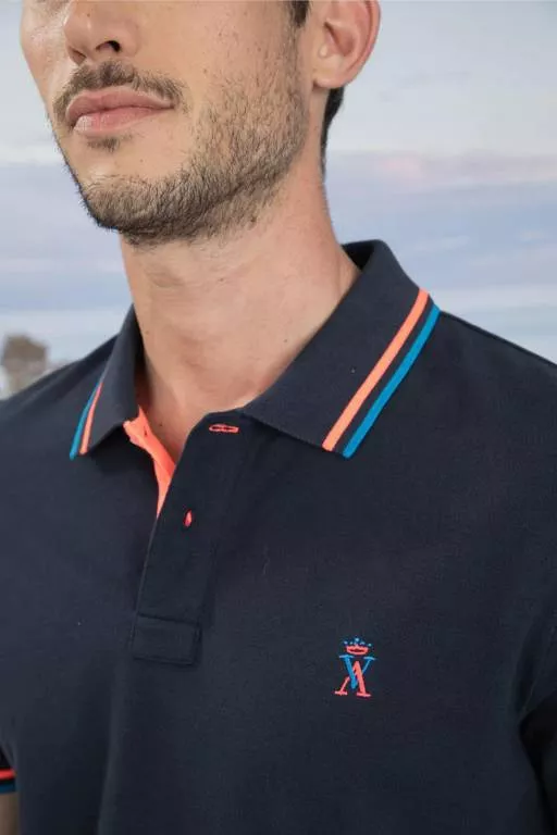 PHIO M SS POLO WITH FLUO LOGO