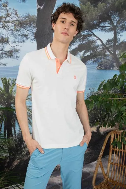 PHIO M SS POLO WITH FLUO LOGO