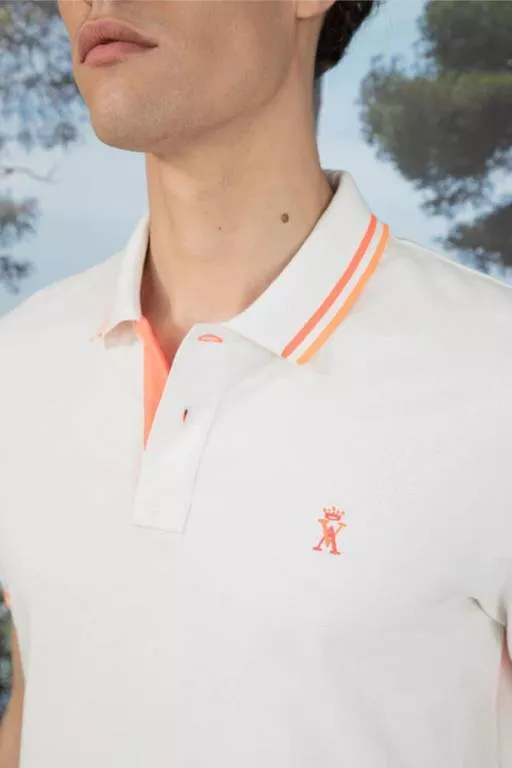 PHIO M SS POLO WITH FLUO LOGO