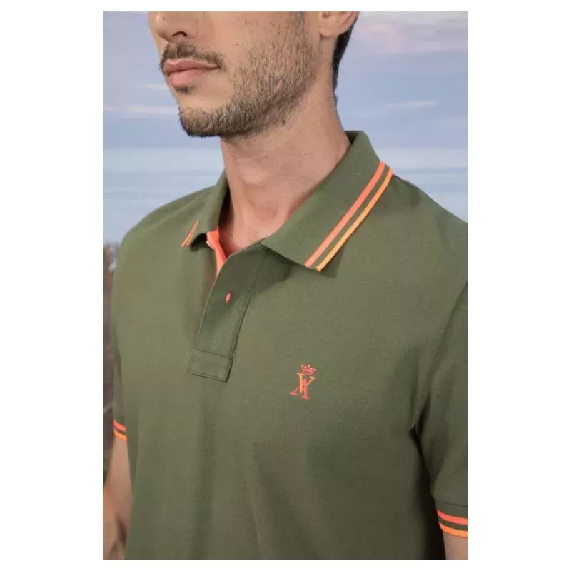 PHIO M SS POLO WITH FLUO LOGO