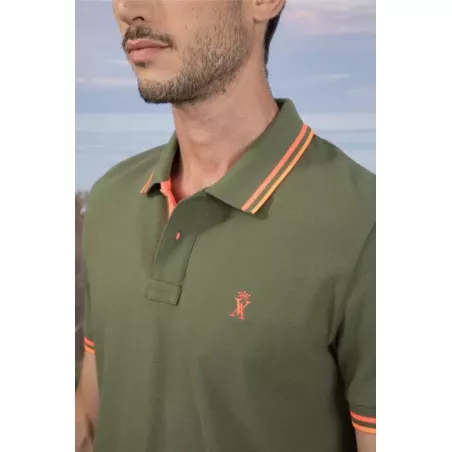 PHIO M SS POLO WITH FLUO LOGO