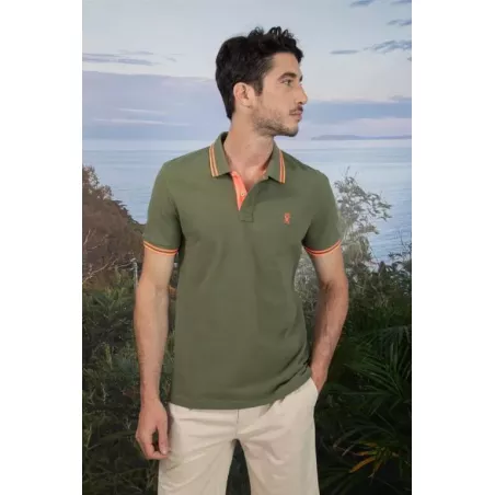 PHIO M SS POLO WITH FLUO LOGO