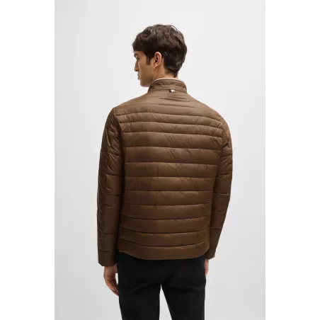 VESTE DÉPERLANTE AVEC BANDE LOGOTÉE EFFET 3D