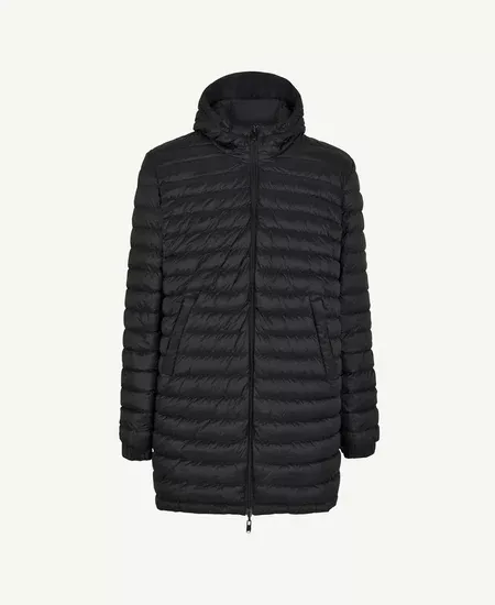 Doudoune longue réversible à capuche Noir Amsterdam 2.0