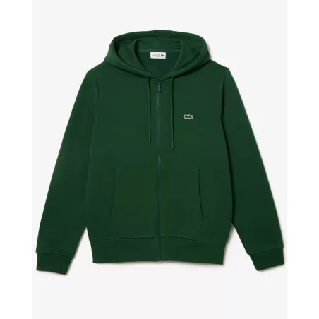 SWEATSHIRT ZIPPÉ EN MOLLETON À CAPUCHE