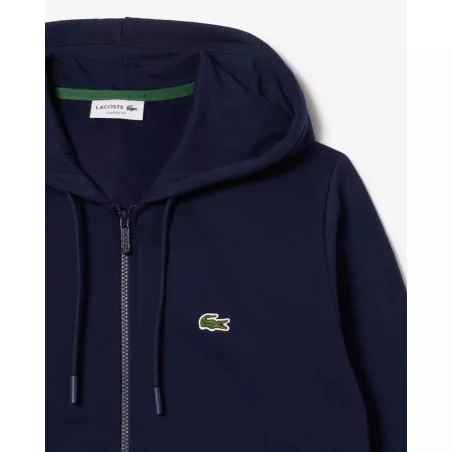 SWEATSHIRT ZIPPÉ EN MOLLETON À CAPUCHE