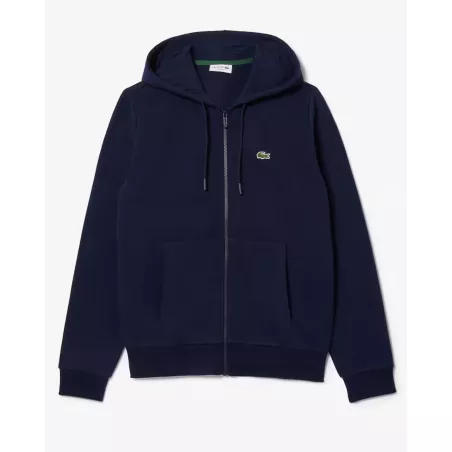 SWEATSHIRT ZIPPÉ EN MOLLETON À CAPUCHE