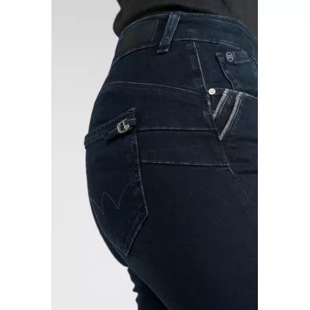 Jeans pulp regular Vida taille haute bleu-noir N°2