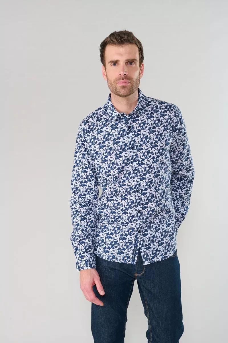 Chemise Juna à motif feuilles