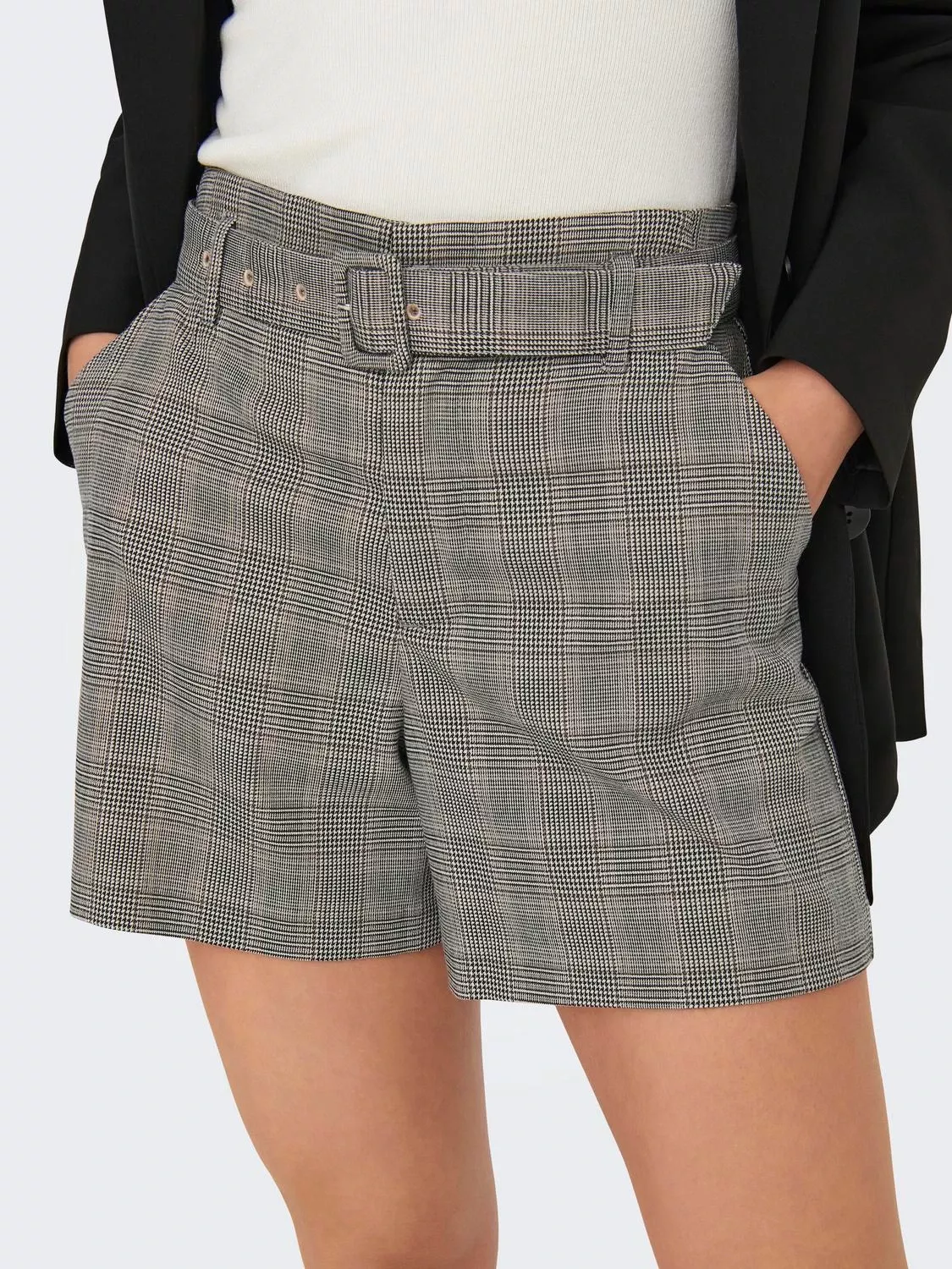 ONLLYRIC LIFE BELT CHECK SHORTS CC TLR