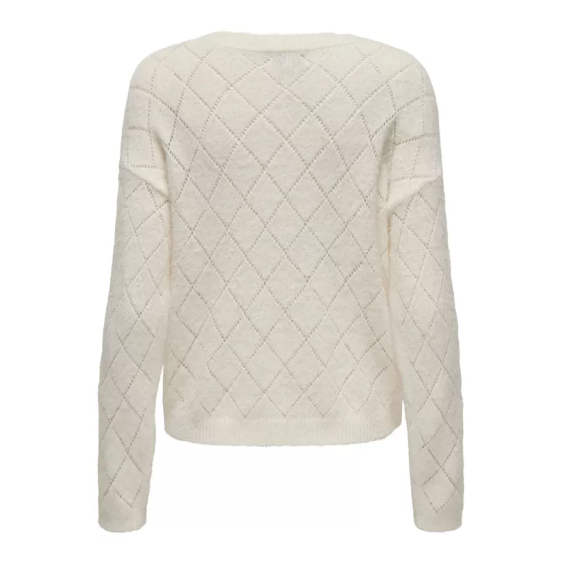 ONLPIUMO LS LACE MIX V-NECK CS KNT