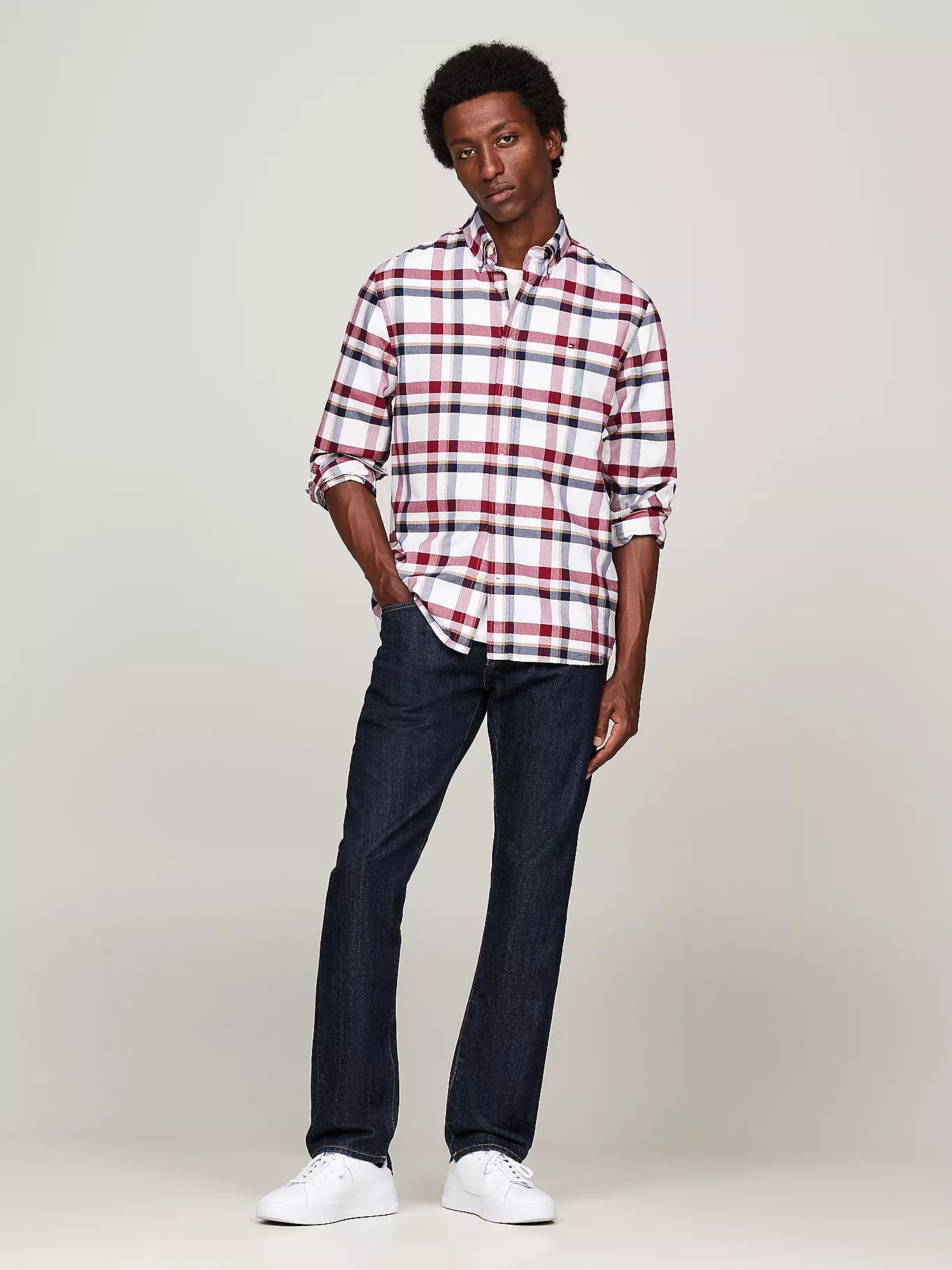 Chemise Oxford coupe standard à carreaux