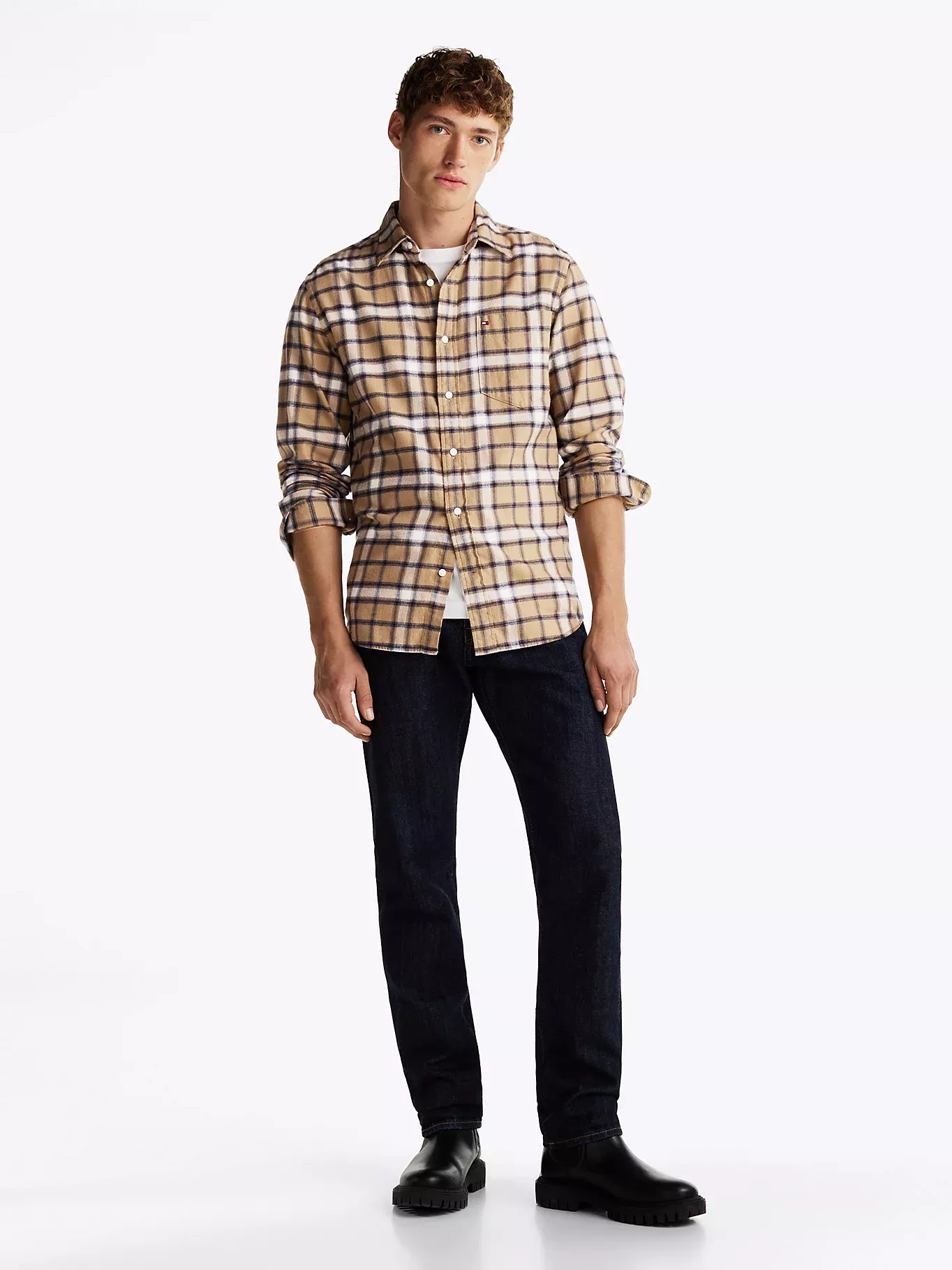 Chemise coupe standard à carreaux ombrés