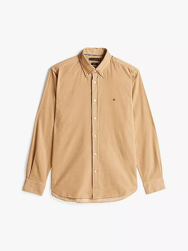 Chemise coupe standard en velours côtelé