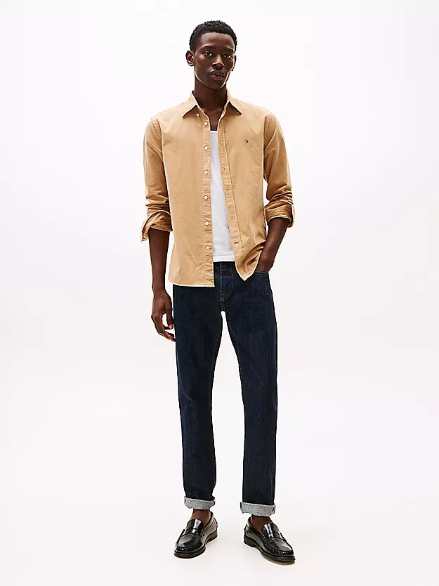 Chemise coupe standard en velours côtelé